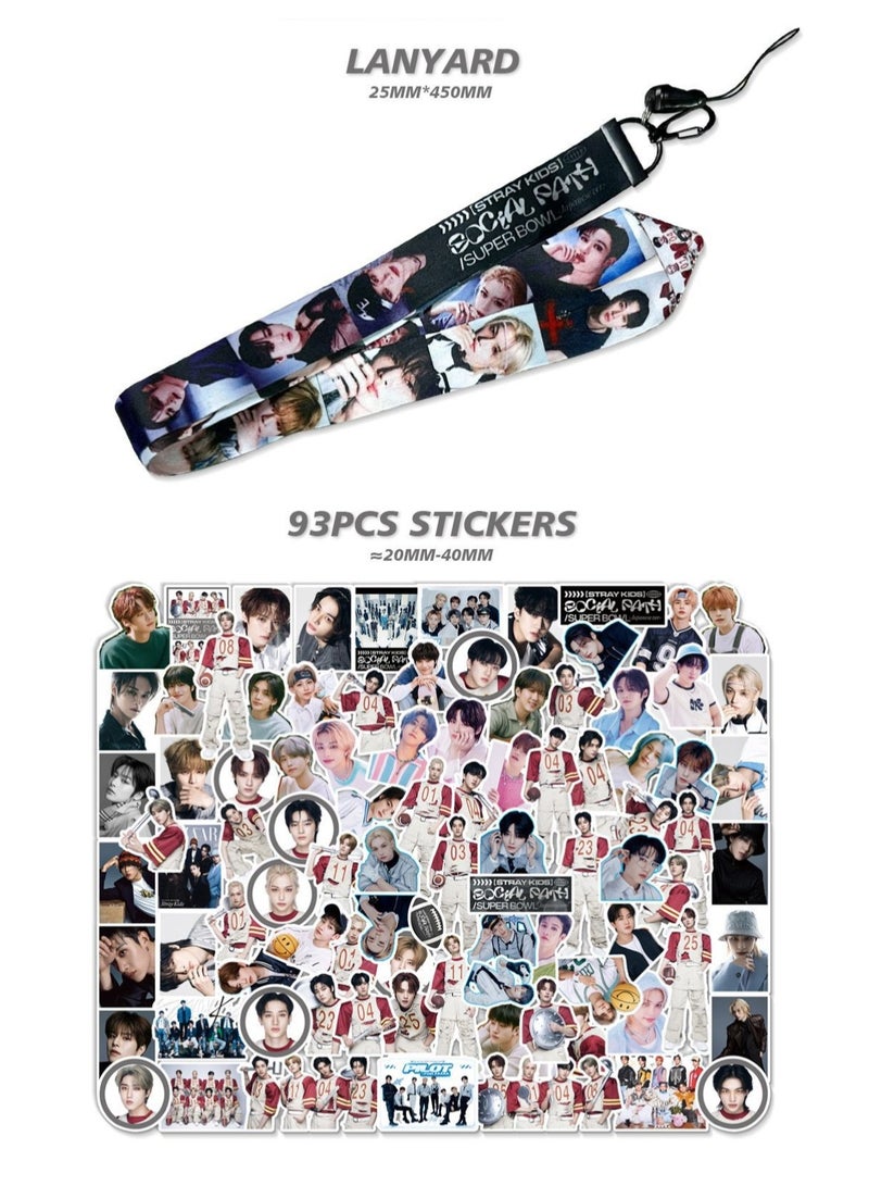 EHOME Stray Kids New Album Gift Box With Lomo Cards, Acrylic Stand, Hand Account Tape, Keychain, Lanyard, Stickers, Photo Card - Image 5